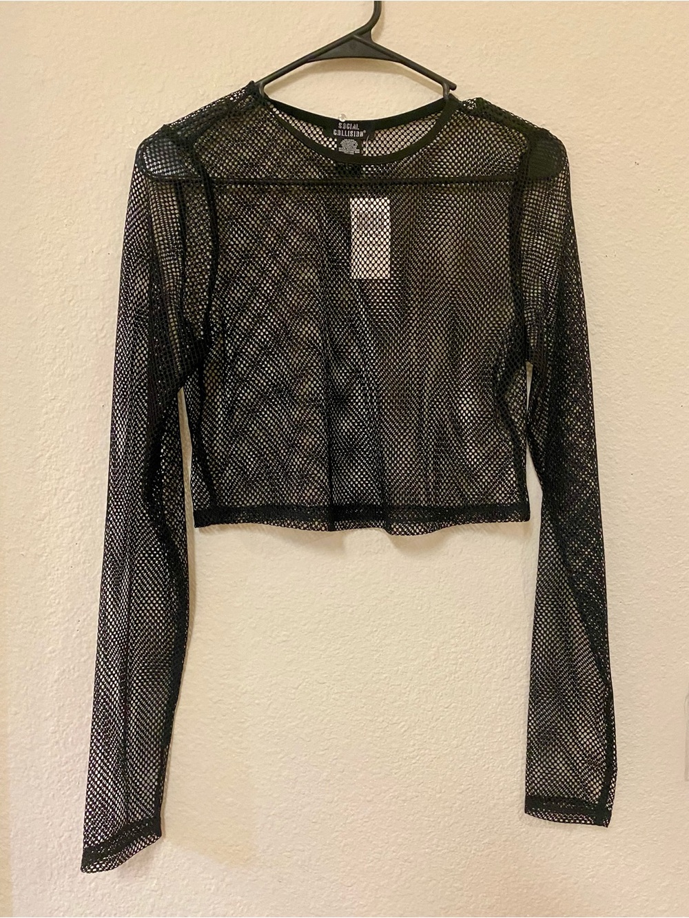 Hot Topic Fishnet Long-Sleeve Top - Quick List For Live